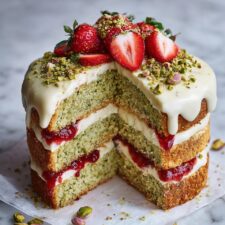 Lemon Pistachio Cake with Lovely Lemon Frosting Recipe