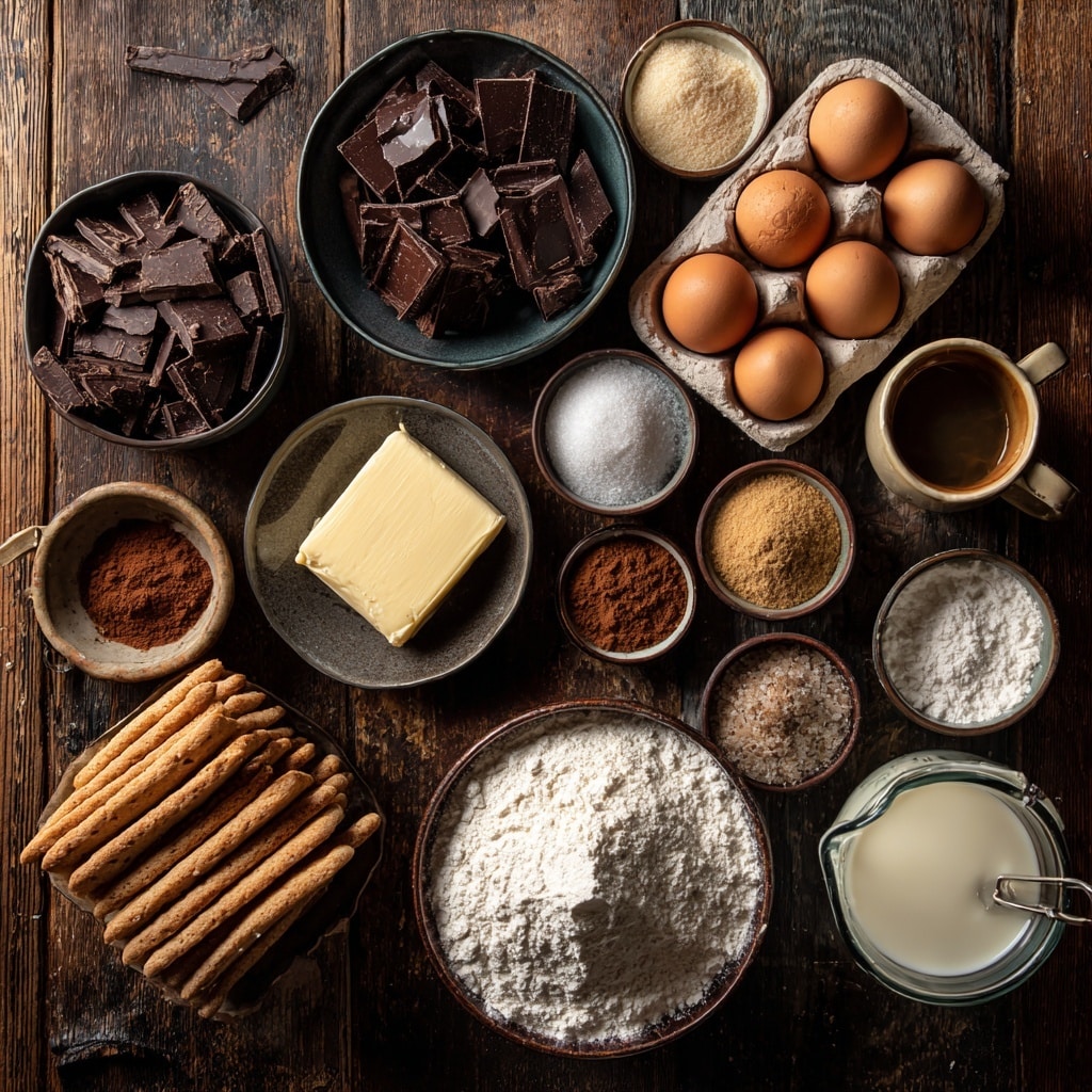 The image shows two side-by-side photos of a metal pot on a black induction stove with a white marbled background. On the left side, there is a stack of pale yellow butter chunks and dark brown chocolate chips inside the pot. On the right side, the pot contains smooth, shiny melted chocolate mixture being stirred with a soft pink spatula held by a woman's hand. The contrast between the solid ingredients on the left and the liquid form on the right is clear. Photo taken with an iphone --ar 4:5 --v 7