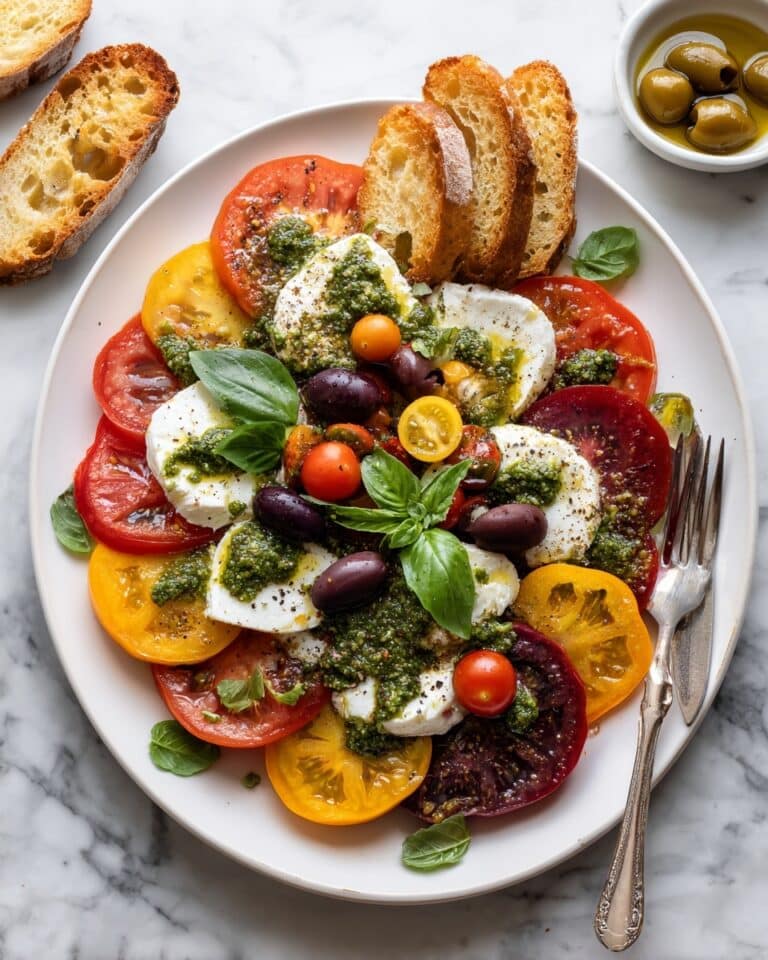 Burrata with Tomatoes and Pesto Recipe