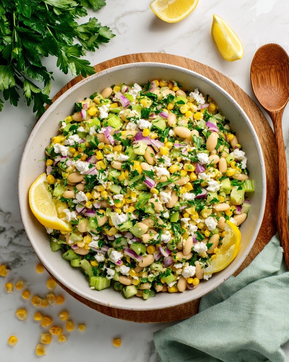 Charred Corn Salad with Avocado, Feta, and Fresh Herbs Recipe