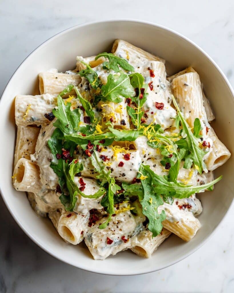 Ricotta Pasta with Lemon and Arugula Recipe