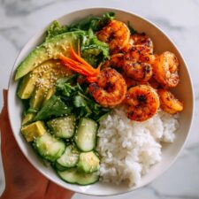 Spicy Shrimp with Peach Salad Recipe