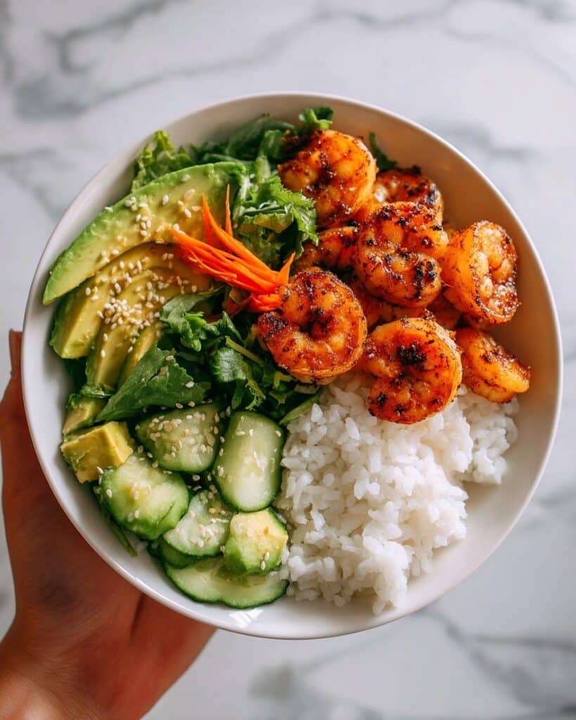 Spicy Shrimp with Peach Salad Recipe