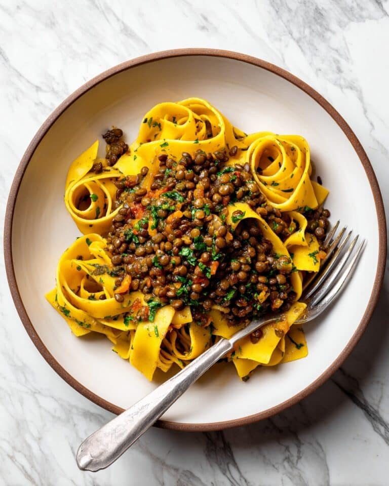 Easy Lentil Bolognese with Gluten-Free Pasta Recipe