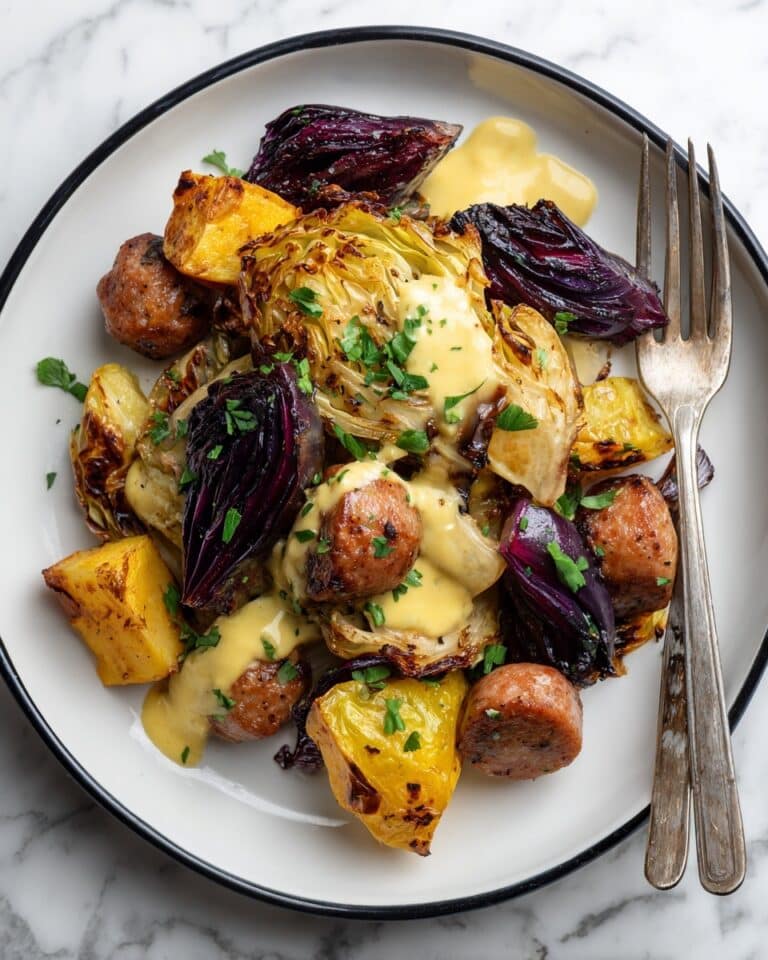 Roasted Cabbage, Potatoes, and Sausage Sheet Pan Dinner Recipe