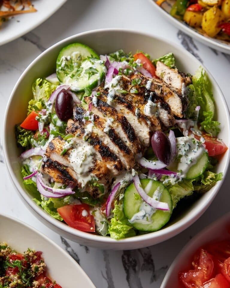 Greek Grilled Chicken with Fresh Salad Recipe