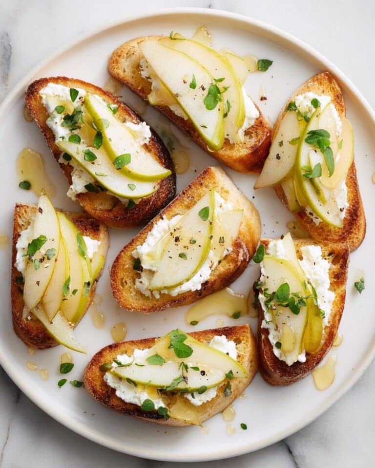 Pear and Burrata Crostini Recipe