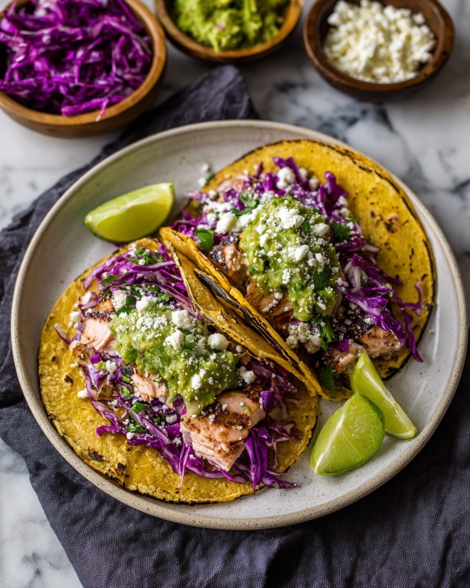 Grilled Salmon Tacos with Avocado Salsa Recipe