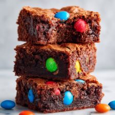 Fudgy M&M Brownies Recipe