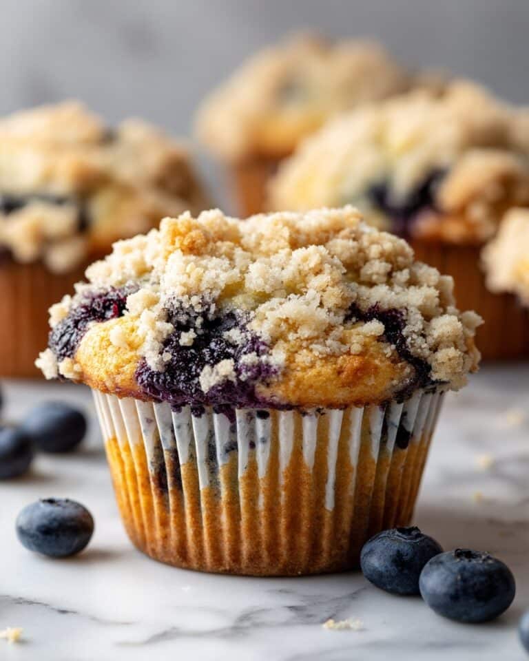 Blueberry Muffins with Crumble Topping Recipe