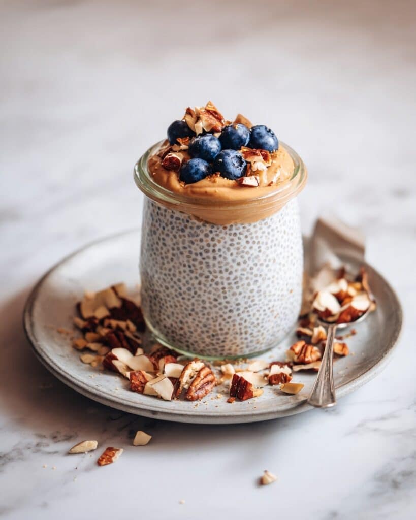 Chia Yogurt Pudding with Fresh Fruit and Nuts Recipe