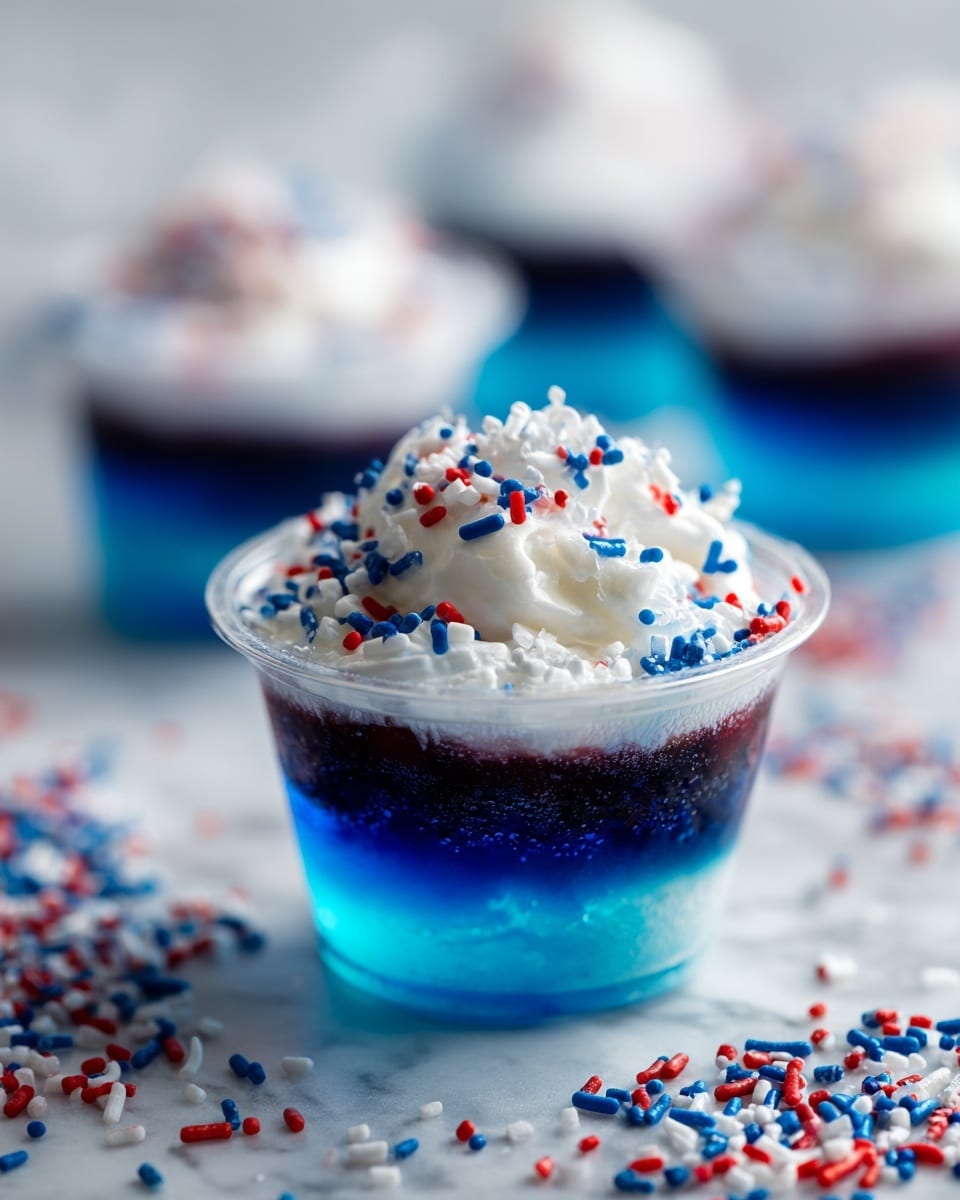 Red, White, and Blue Jello Shots Recipe