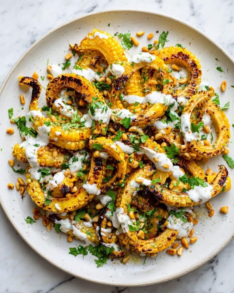 Vegan Corn Ribs with Aleppo Chili Butter and Lime Zest Cream Cheese Recipe