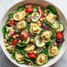 Summer Tortellini Salad with Basil Vinaigrette Recipe