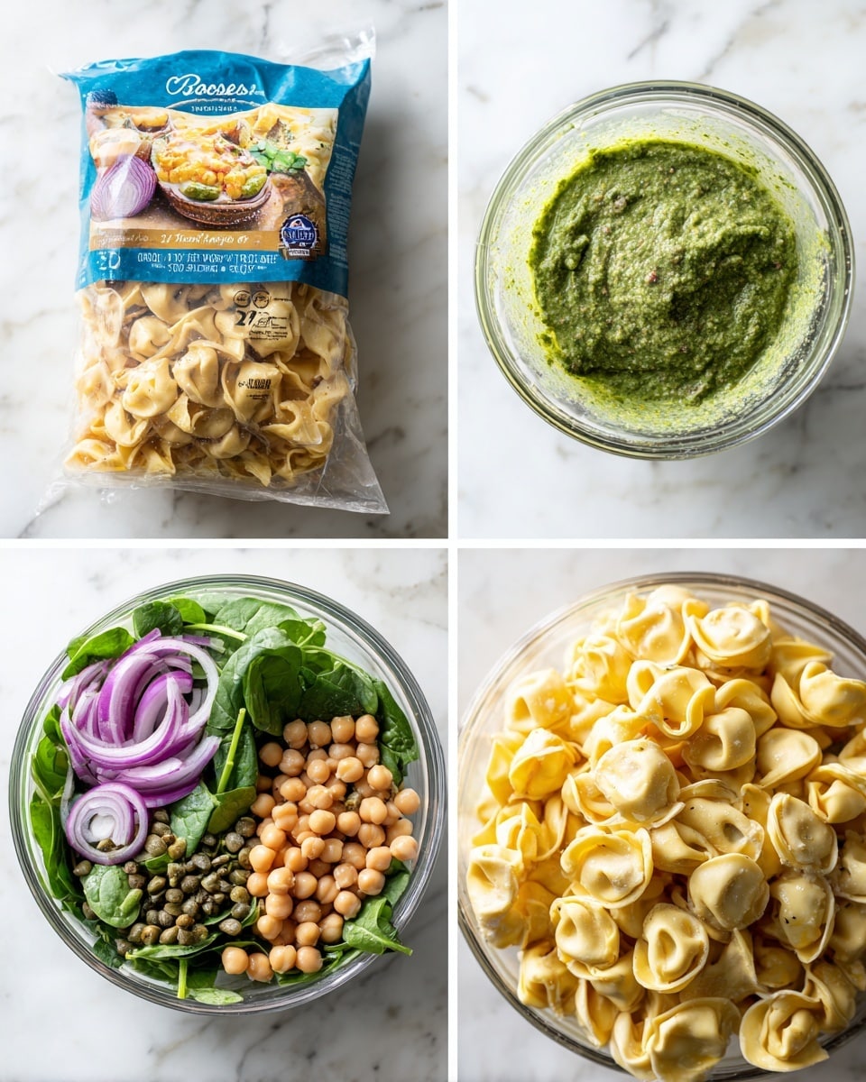 Summer Tortellini Salad with Basil Vinaigrette Recipe - Recipe Image