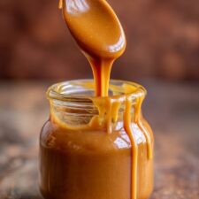 Easy Vegan Caramel Sauce with Tahini and Maple Syrup Recipe