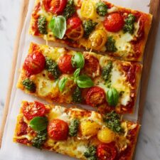 Vegan Tomato Pesto Pizza Recipe