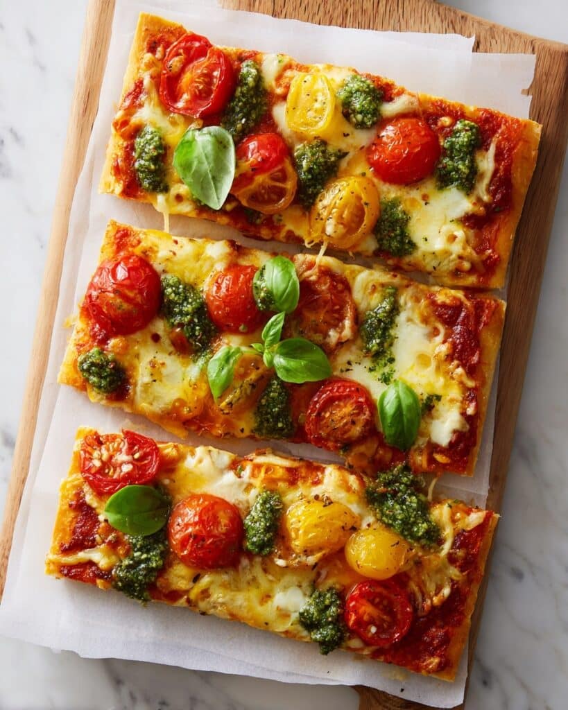 Vegan Tomato Pesto Pizza Recipe