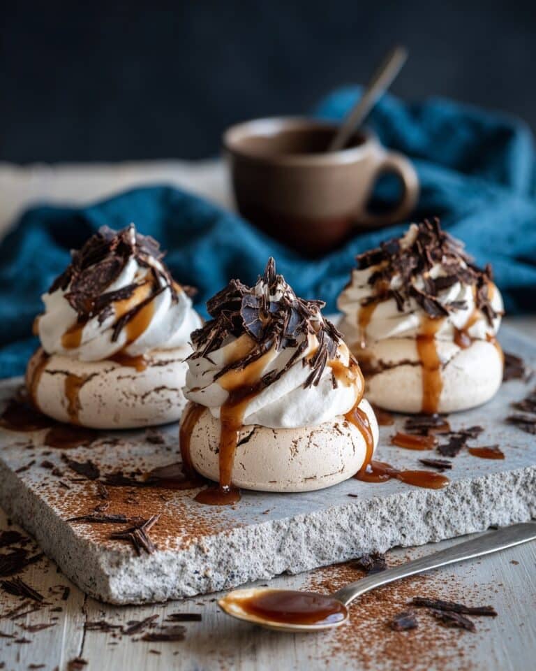 Chocolate Pavlova with Salted Caramel Sauce Recipe