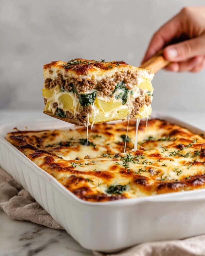 Easy Turkey Sausage Potato Egg Bake Recipe