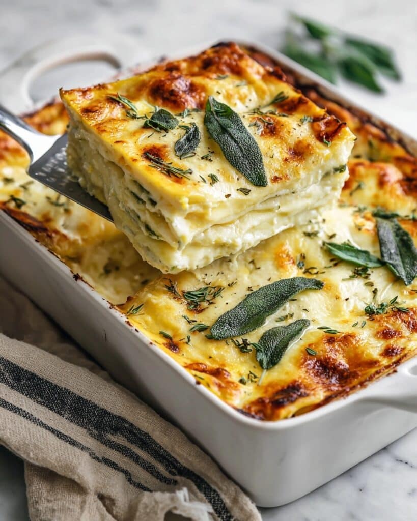 Butternut Squash Lasagna with Spinach, Ricotta, and Bechamel Sauce Recipe