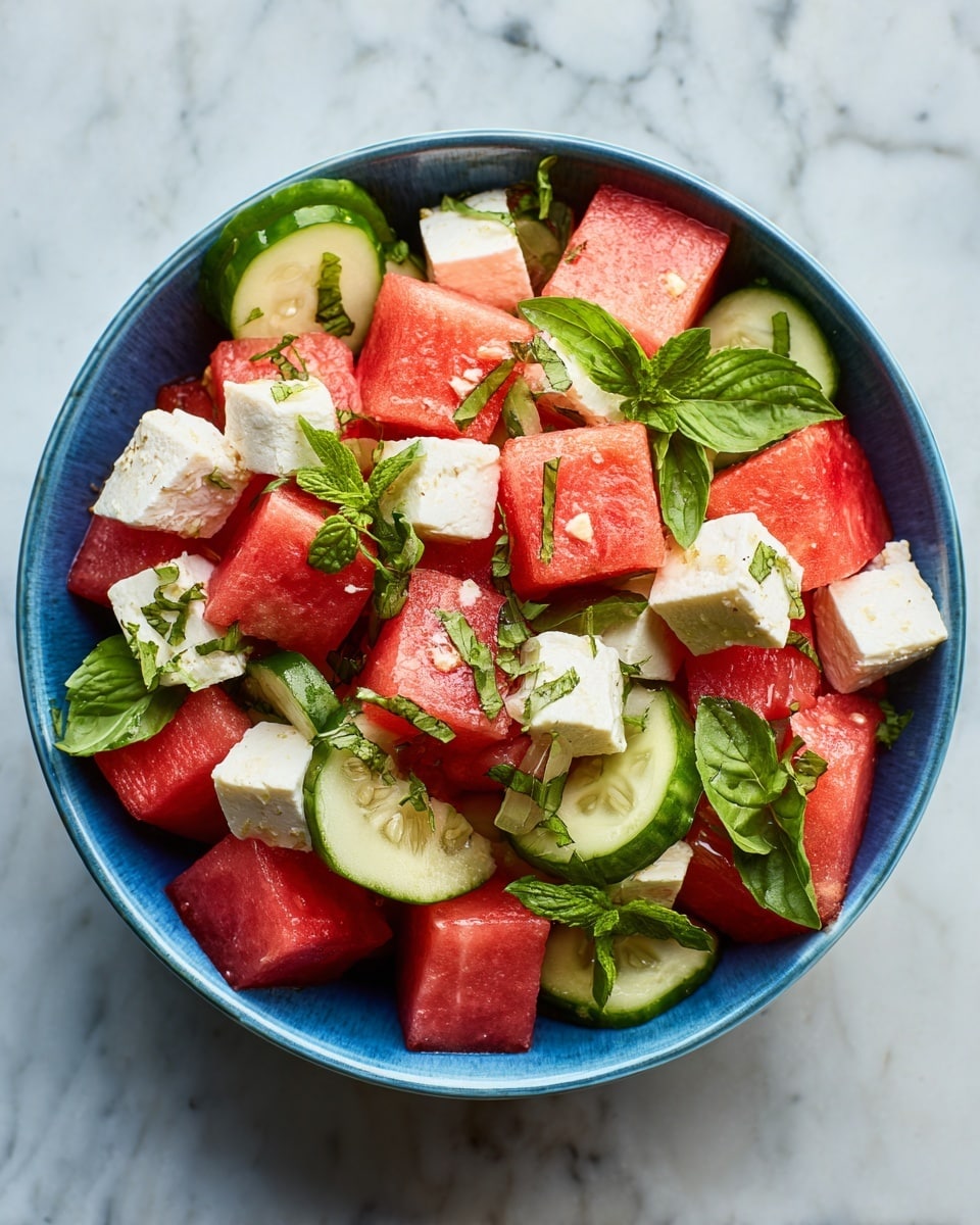 Greek Watermelon Feta Salad Recipe