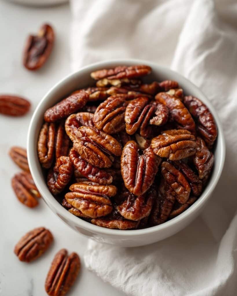 Easy Candied Pecans with Maple Syrup Recipe