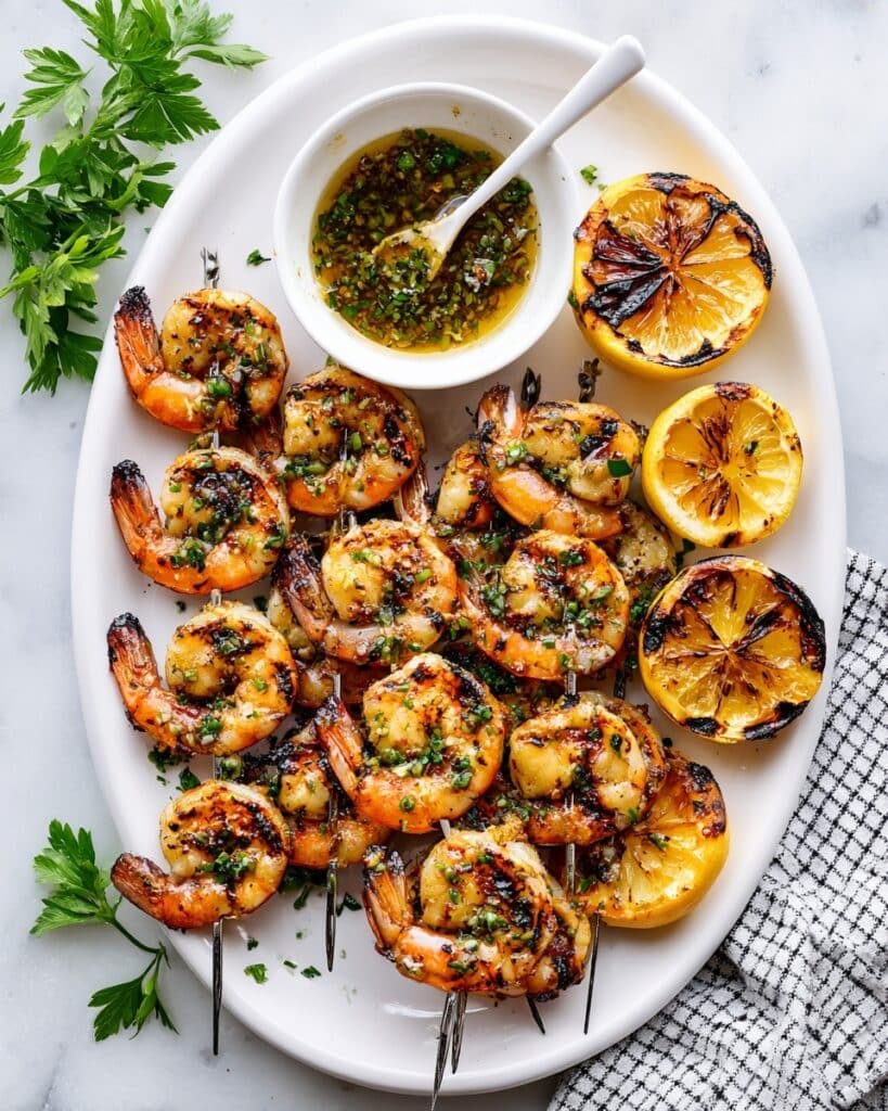 Garlic Grilled Shrimp Skewers Recipe