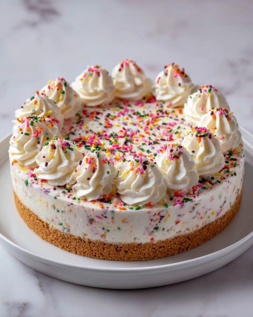 No-Bake Funfetti Cheesecake Recipe