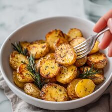 Crisp Herby Garlic Roasted Baby Potatoes Recipe