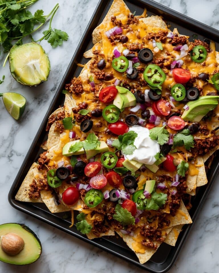 25-Minute Veggie-Loaded Beef and Bean Nachos Recipe