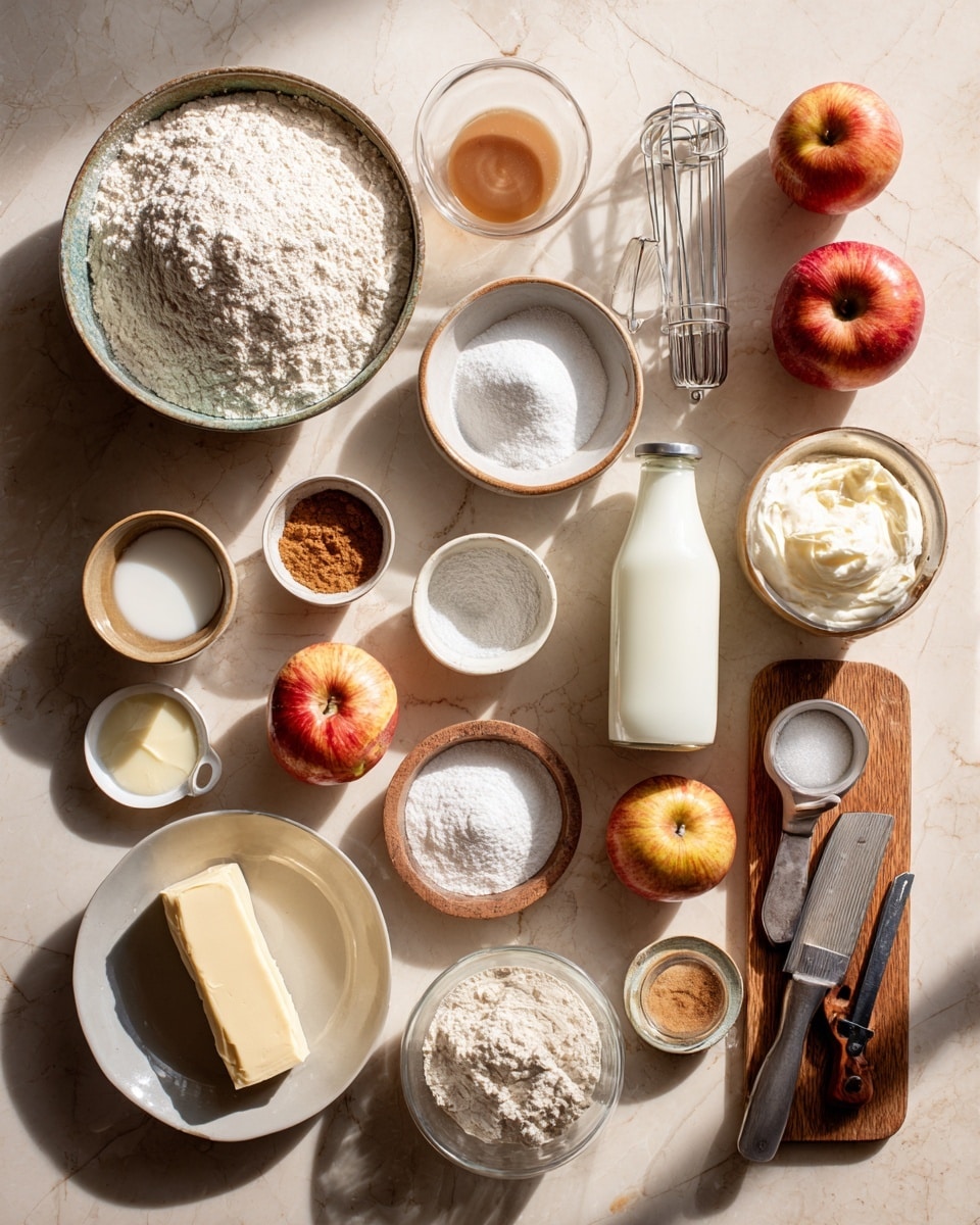 The image shows four steps of making cookie dough on a white marbled surface. In the first part, there is a clear glass bowl filled with dry flour mixture, and a fork is resting inside. The second part has a white bowl with a wet, golden-brown liquid being whisked with a silver whisk. The third part shows a clear glass bowl filled with sticky, mixed dough that is light brown with visible oat flakes, and a white spatula is inside the bowl mixing the dough. The last part features a dark gray muffin pan holding twelve round dough balls that are light brown with small dark specks, ready to bake. photo taken with an iphone --ar 4:5 --v 7