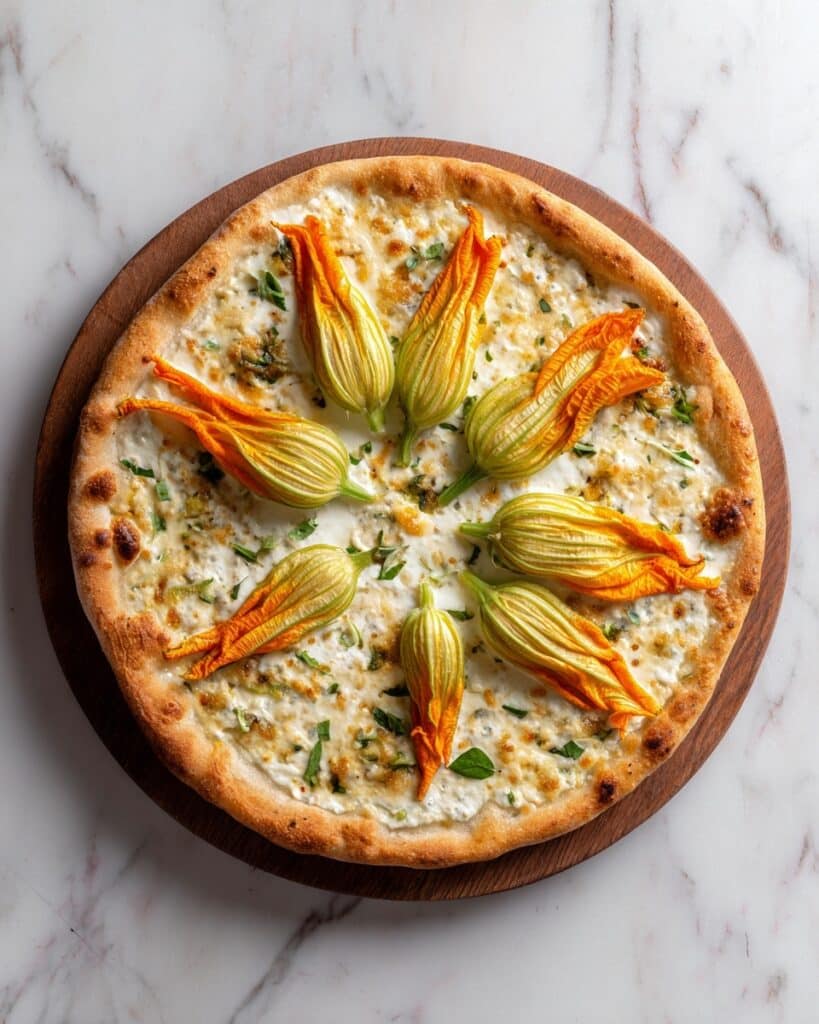 Zucchini Flower Pizza Recipe