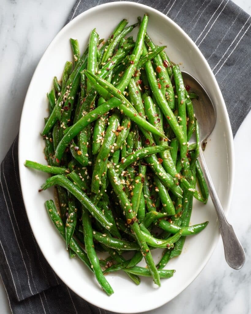 Asian Green Beans with Chili and Sesame Recipe