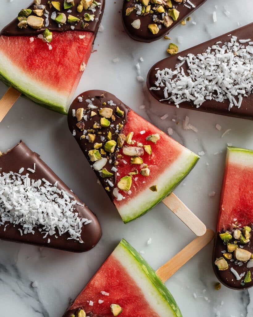 Dark Chocolate Dipped Watermelon Recipe