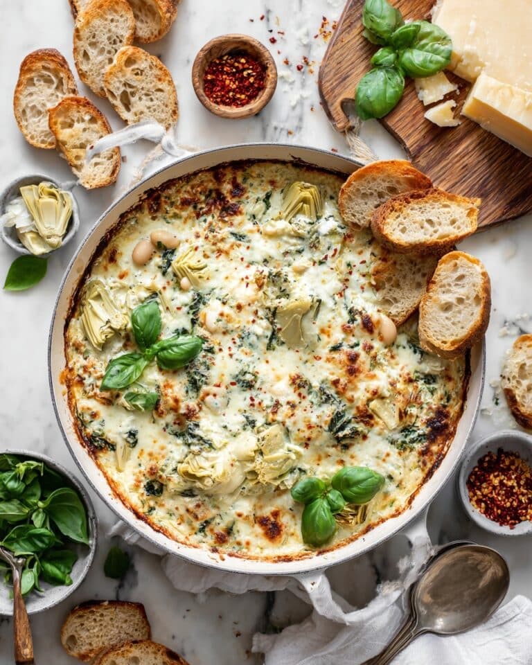Spinach Artichoke White Bean Skillet Recipe
