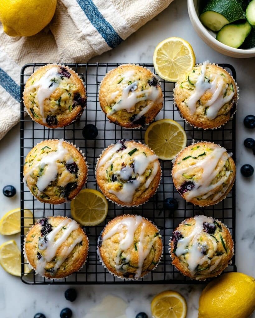 Lemon Blueberry Zucchini Muffins Recipe
