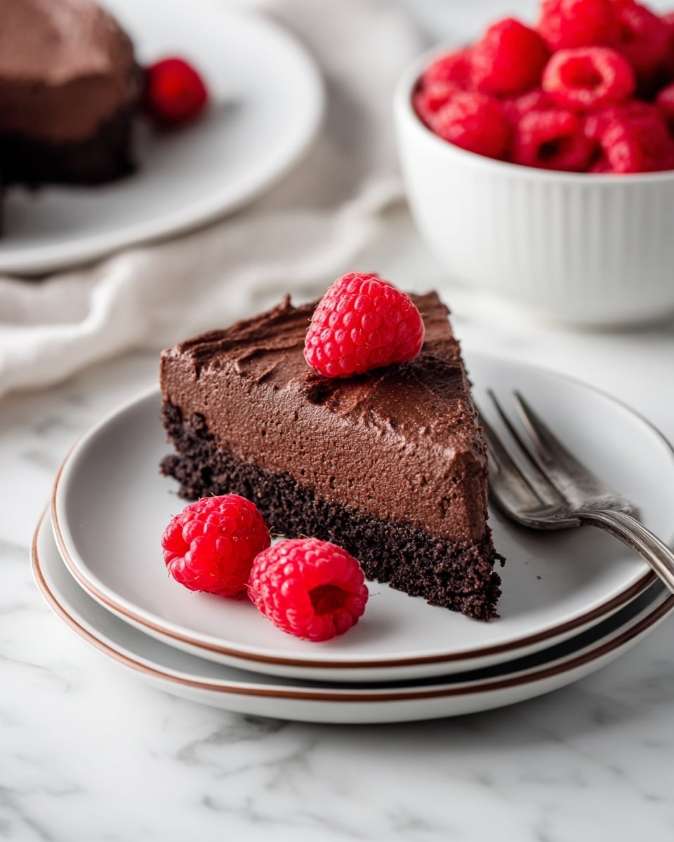 Chocolate Yogurt Cake with Cocoa Frosting and Fresh Berries Recipe