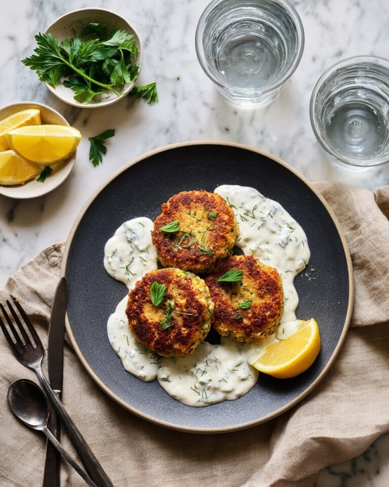 Easy Chickpea Patties with Lemon Garlic Aioli Recipe