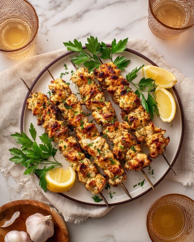 The Best Garlic Parmesan Chicken Skewers Recipe