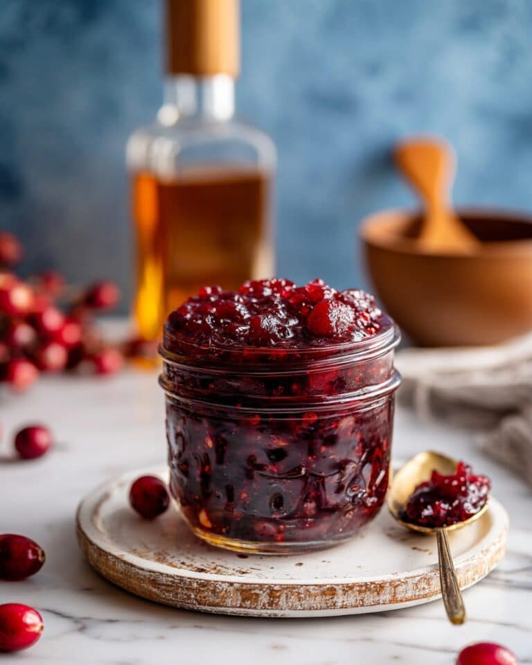 Honey Bourbon Cranberry Sauce Recipe