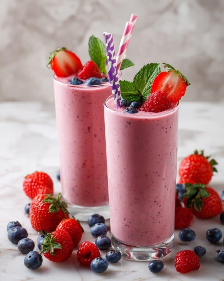 Mixed Berry Smoothie with Yogurt Recipe