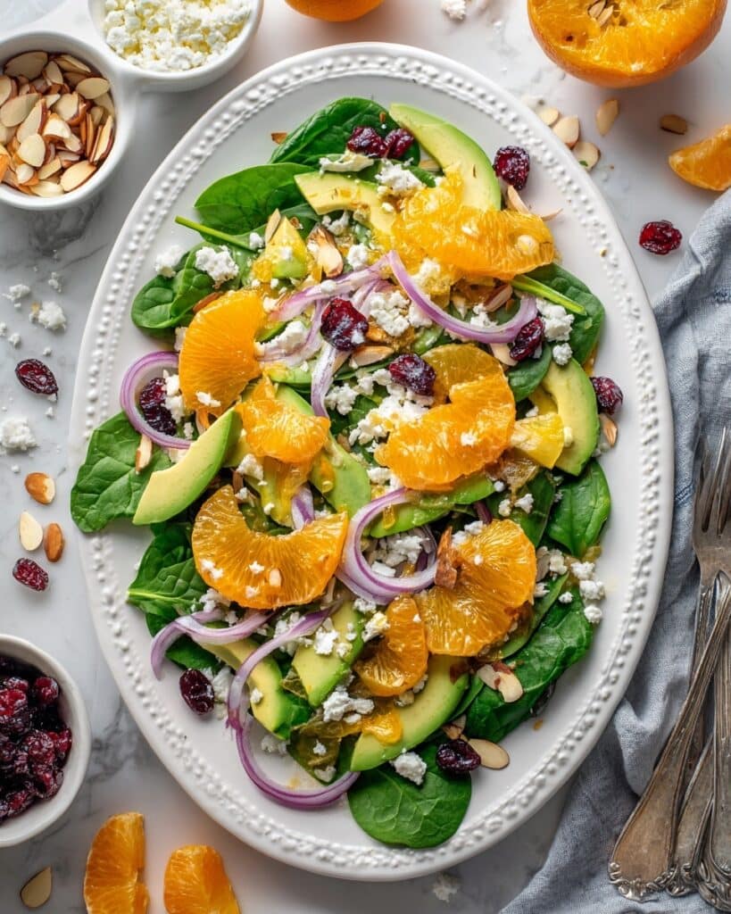 Spinach Avocado Salad with Oranges Recipe