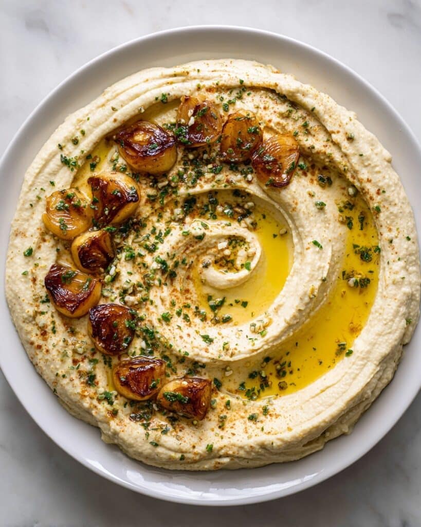 Roasted Garlic Hummus (Better than Store-Bought) Recipe