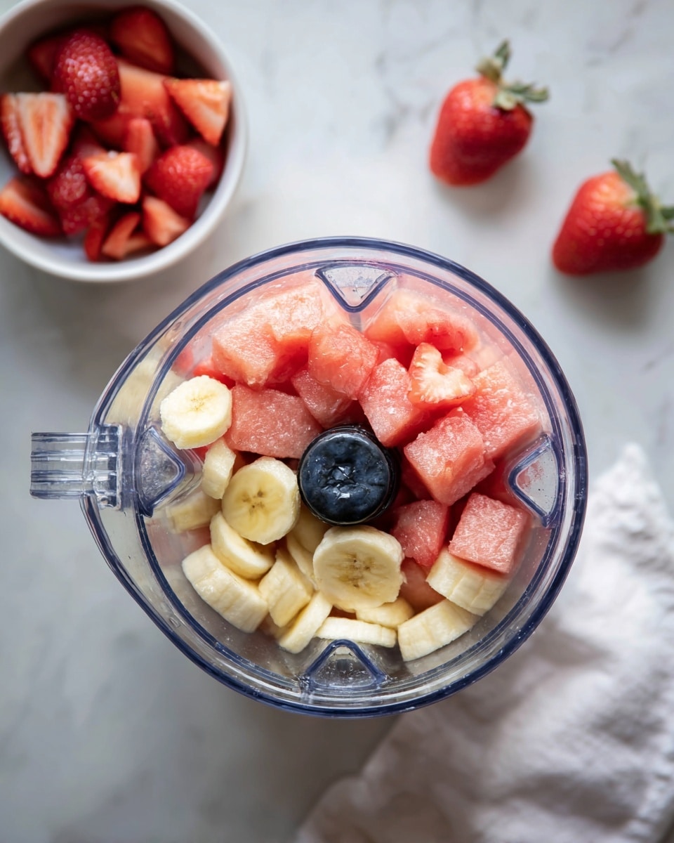 Watermelon Strawberry Smoothie Recipe - Recipe Image