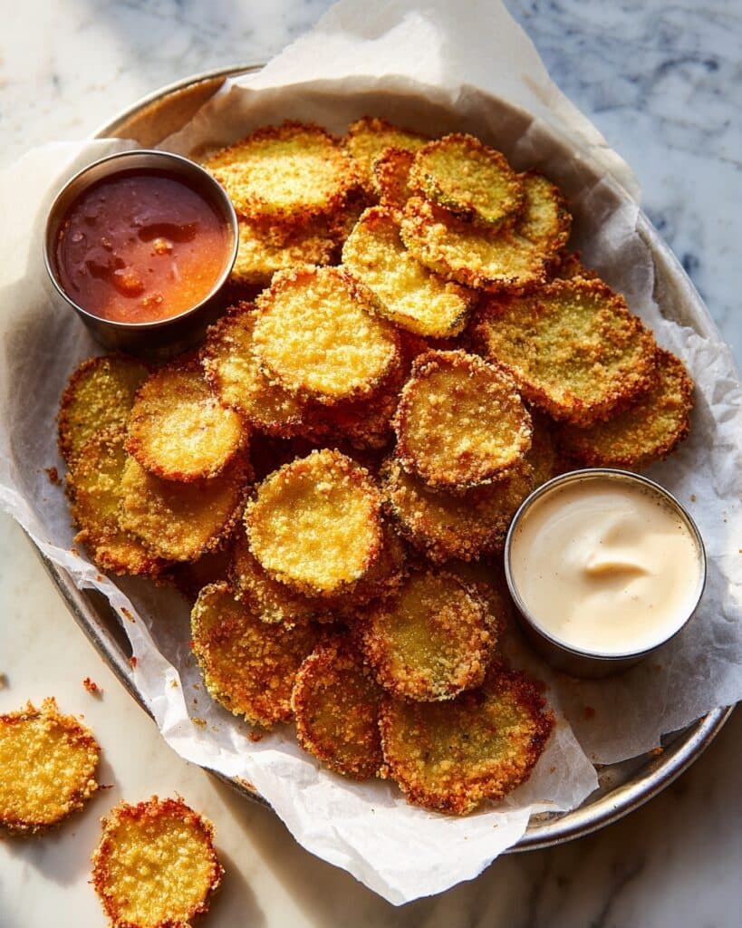 Crispy Fried Pickles with BBQ Ranch Dip Recipe
