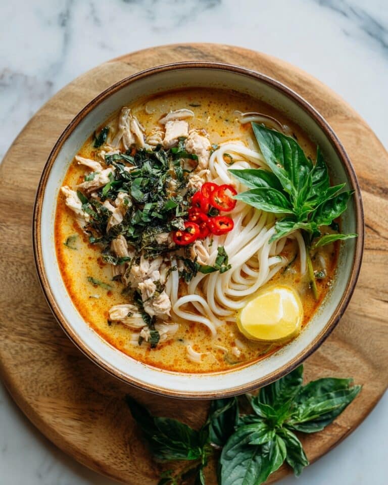 Easy Chicken Thai Red Curry Noodle Soup Recipe