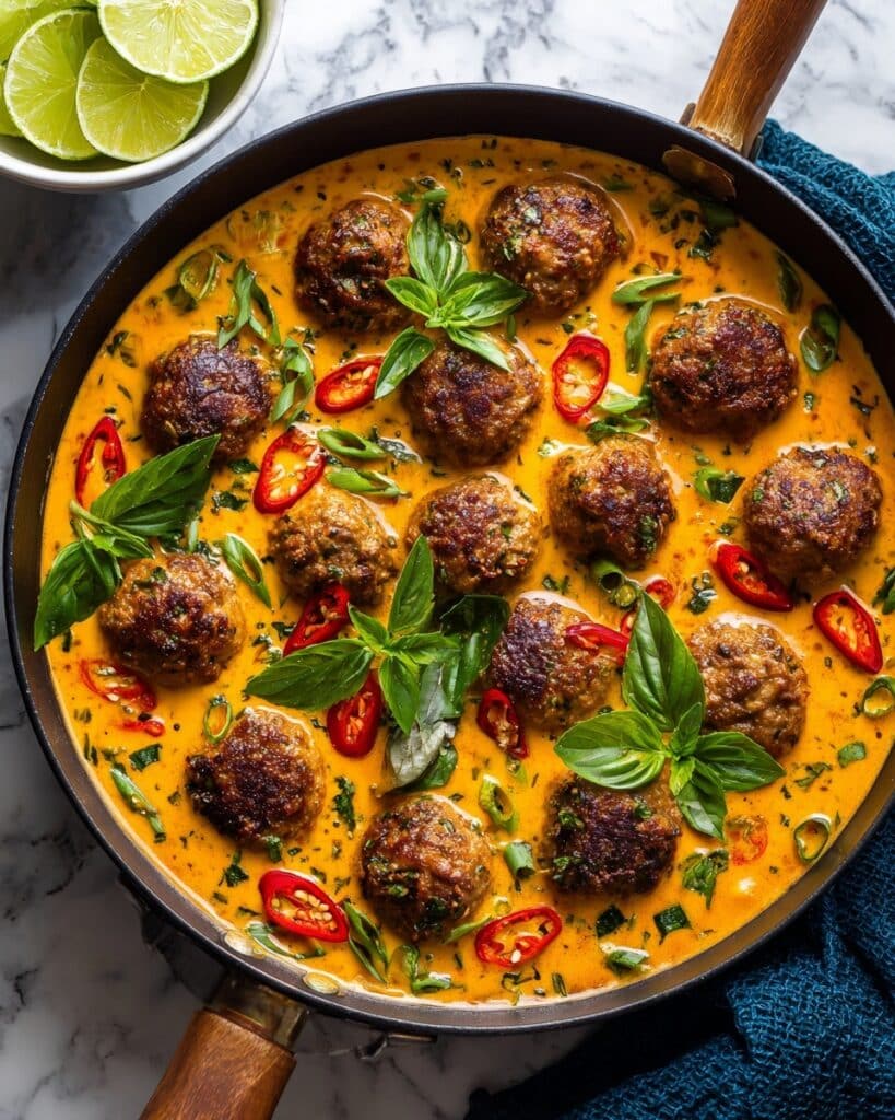 Easy Thai Red Curry Meatballs Recipe