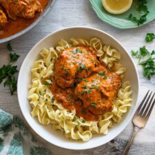 Creamy Chicken Paprikash with Bell Peppers and Sour Cream Recipe