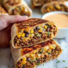 Veggie-Loaded Beef and Bean Burritos Recipe